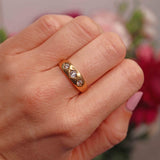 Ellibelle Jewellery Victorian 18ct Gold Diamond Gyspy Ring By Deakin & Francis