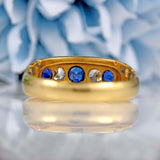 Ellibelle Jewellery Victorian 18ct Gold Sapphire and Diamond Ring By Deakin & Francis