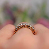 Ellibelle Jewellery Victorian Diamond 18ct Gold Five-Stone Carved Half Hoop Engagement Ring (1.40cts)