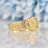 Ellibelle Jewellery Victorian Style 9ct Yellow Gold Buckle Ring