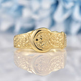 Ellibelle Jewellery Victorian Style 9ct Yellow Gold Buckle Ring