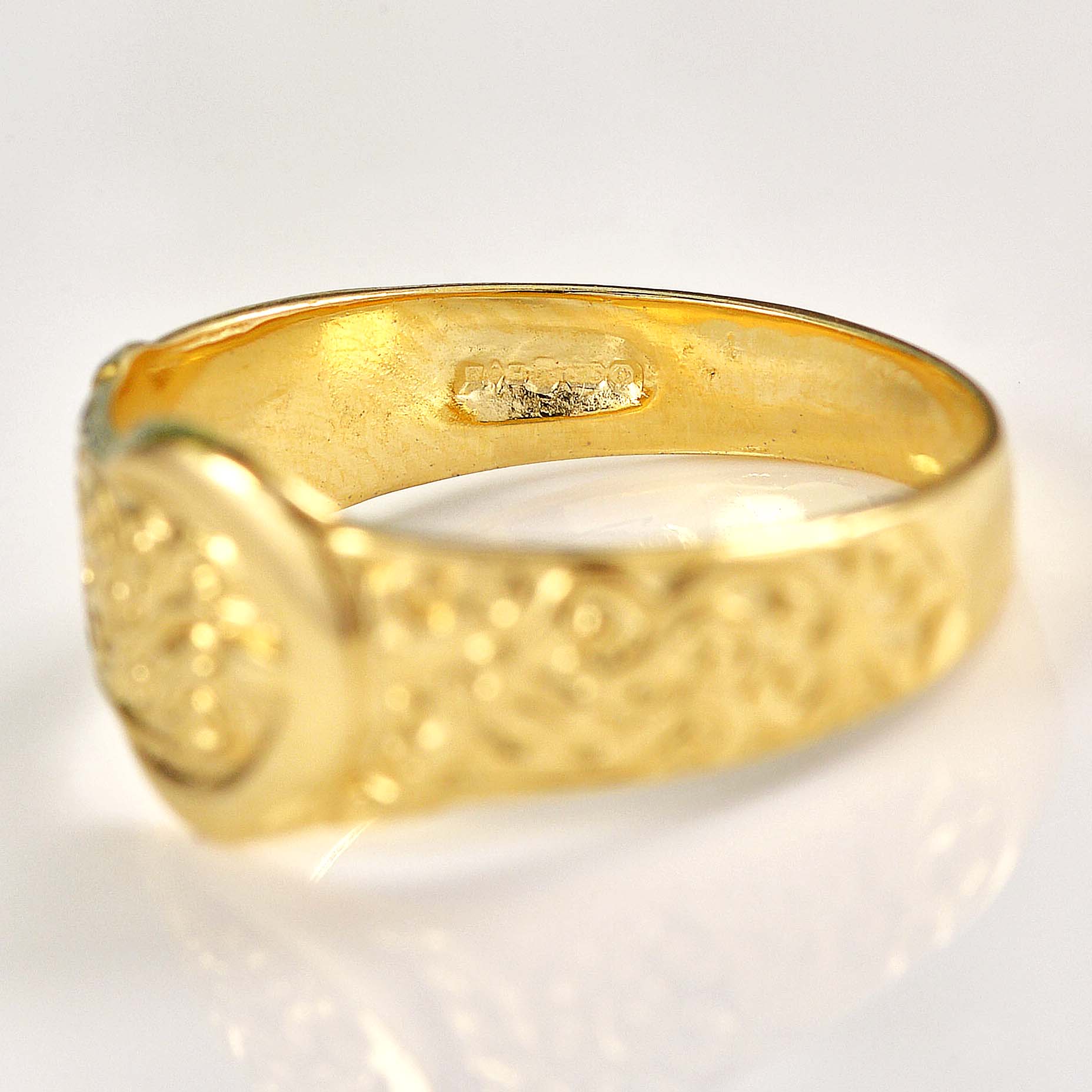 Ellibelle Jewellery Victorian Style 9ct Yellow Gold Buckle Ring