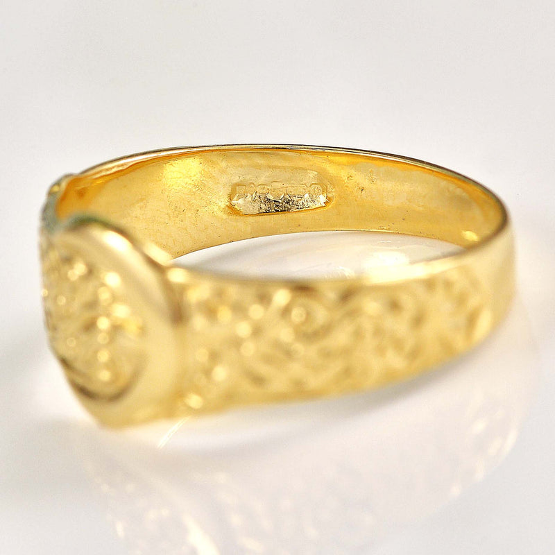 Ellibelle Jewellery Victorian Style 9ct Yellow Gold Buckle Ring