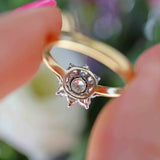 Ellibelle Jewellery Vintage 18ct Gold 1 Carat Diamond Daisy Cluster Ring