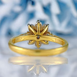 Ellibelle Jewellery Vintage 18ct Gold Diamond Daisy Cluster Ring (0.52cts)