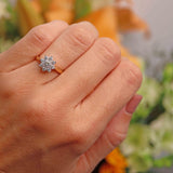 Ellibelle Jewellery Vintage 18ct Gold Diamond Daisy Cluster Ring (0.52cts)
