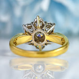 Ellibelle Jewellery Vintage 18ct Gold Diamond Daisy Cluster Ring (1.00ct)