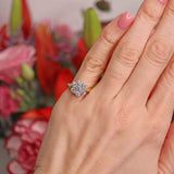 Ellibelle Jewellery Vintage 18ct Gold Diamond Daisy Cluster Ring (1.00ct)