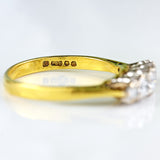 Ellibelle Jewellery Vintage 18ct Gold Diamond Five-Stone Ring By Cropp & Farr (0.60cts)
