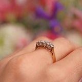 Ellibelle Jewellery Vintage 18ct Gold Diamond Five-Stone Ring By Cropp & Farr (0.60cts)