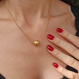 Ellibelle Jewellery Vintage 18ct Gold Diamond-Set Ball Pendant Necklace