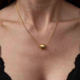 Ellibelle Jewellery Vintage 18ct Gold Diamond-Set Ball Pendant Necklace