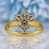 Ellibelle Jewellery Vintage 18ct Gold Tinted Diamond Daisy Cluster Ring (1.46ct)