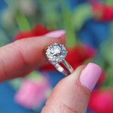 Ellibelle Jewellery Vintage 18ct White Gold Diamond Cluster Ring (0.25cts)