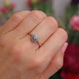 Ellibelle Jewellery Vintage 18ct White Gold Diamond Cluster Ring (0.25cts)
