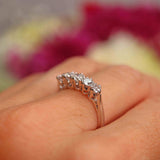 Ellibelle Jewellery Vintage 18ct White Gold Diamond Five-Stone Ring (0.80cts)