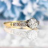 Ellibelle Jewellery Vintage 1950s Diamond 18ct Gold Engagement Ring (0.74ct)