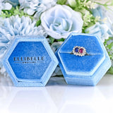 Ellibelle Jewellery Vintage 1969 Sapphire, Ruby & Diamond 18ct Gold Cluster Ring