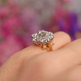 Ellibelle Jewellery Vintage 1971 Diamond 18ct Gold Seven-Stone Daisy Cluster Ring (2.10cts)