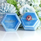 Ellibelle Jewellery Vintage 1974 Ruby & Diamond 18ct Gold Cluster Dress Ring