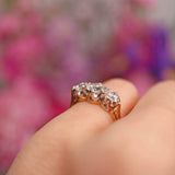 Ellibelle Jewellery Vintage 1975 Diamond 18ct Gold Three-Stone Trilogy Engagement Ring (1.10cts)