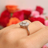 Ellibelle Jewellery Vintage 1975 Diamond 18ct White Gold Cluster Engagement Ring (1.36cts)