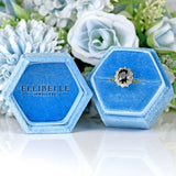 Ellibelle Jewellery Vintage 1975 Sapphire & Diamond 18ct Gold Cluster Ring (2.00cts)