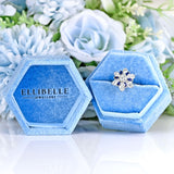 Ellibelle Jewellery Vintage 1975 Sapphire & Diamond 18ct White Gold Star-Shaped Cluster Ring