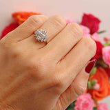 Ellibelle Jewellery Vintage 1977 Diamond 18ct Gold Cluster Engagement Ring (1.00ct)