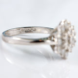 Ellibelle Jewellery Vintage 1977 Diamond 18ct White Gold Cluster Ring (0.76cts)