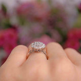 Ellibelle Jewellery Vintage 1977 Diamond 18ct White Gold Cluster Ring (0.76cts)