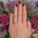 Ellibelle Jewellery Vintage 1977 Diamond 18ct White Gold Cluster Ring (0.76cts)