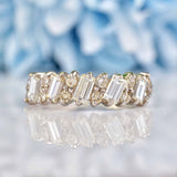 Ellibelle Jewellery Vintage 1977 Diamond 18ct White Gold Half-Eternity Wedding Band Ring