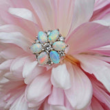 Ellibelle Jewellery Vintage 1977 Opal & Diamond 18ct Gold Cluster Ring By Cropp & Farr