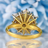 Ellibelle Jewellery Vintage 1977 Opal & Diamond 18ct Gold Cluster Ring By Cropp & Farr