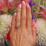 Ellibelle Jewellery Vintage 1977 Platinum & Diamond Daisy Cluster Ring (2.00cts)