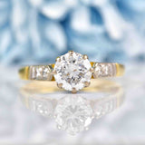 Ellibelle Jewellery Vintage 1978 18ct Gold & Platinum Diamond Engagement Ring (1.23ct)