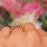 Ellibelle Jewellery Vintage 1978 18ct Gold & Platinum Diamond Engagement Ring (1.23ct)