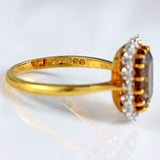 Ellibelle Jewellery Vintage 1978 Andalusite & Diamond 18ct Gold Cluster Ring