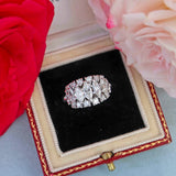 Ellibelle Jewellery Vintage 1978 Marquise & Brilliant Diamond 18ct White Gold Cluster Ring (1.36cts)