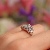 Ellibelle Jewellery Vintage 1978 Marquise & Brilliant Diamond 18ct White Gold Cluster Ring (1.36cts)