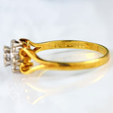 Ellibelle Jewellery Vintage 1979 Diamond 18ct Gold Cluster Ring