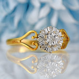 Ellibelle Jewellery Vintage 1979 Diamond 18ct Gold Cluster Ring