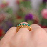 Ellibelle Jewellery Vintage 1979 Emerald & Diamond 18ct Gold Ring By Cropp & Farr