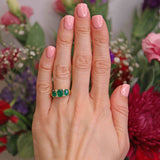 Ellibelle Jewellery Vintage 1979 Emerald & Diamond 18ct Gold Ring By Cropp & Farr
