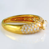 Ellibelle Jewellery Vintage 1979 Marquise Diamond Pavé Set 18ct Gold Band Ring