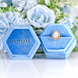 Ellibelle Jewellery Vintage 1979 Opal & Diamond 18ct Gold Oval Cluster Ring