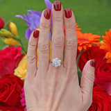 Ellibelle Jewellery Vintage 1980 18ct Gold Diamond Daisy Cluster Ring (1.92cts)