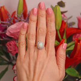 Ellibelle Jewellery Vintage 1980 Opal & Diamond 18ct Gold Cluster Ring (1.85cts)