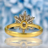 Ellibelle Jewellery Vintage 1981 Diamond 18ct Gold Snowflake Cluster Ring